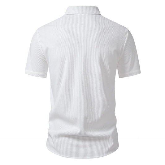 Casual Open-front Men Polo Shirt