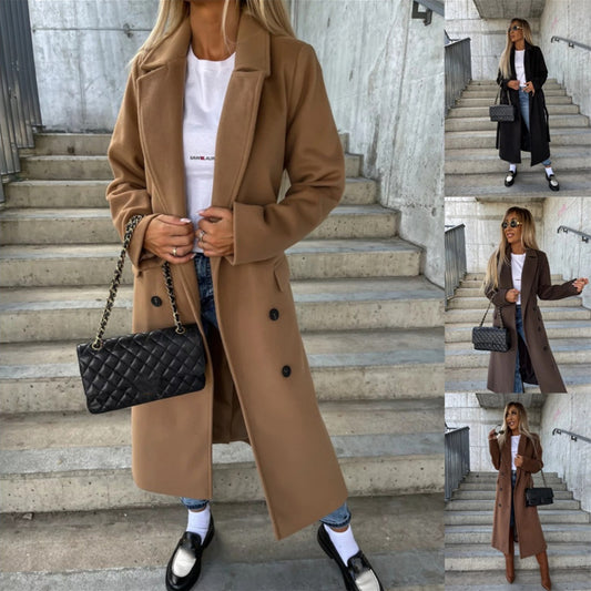 Woman Trench Coat Double-breasted With Belt