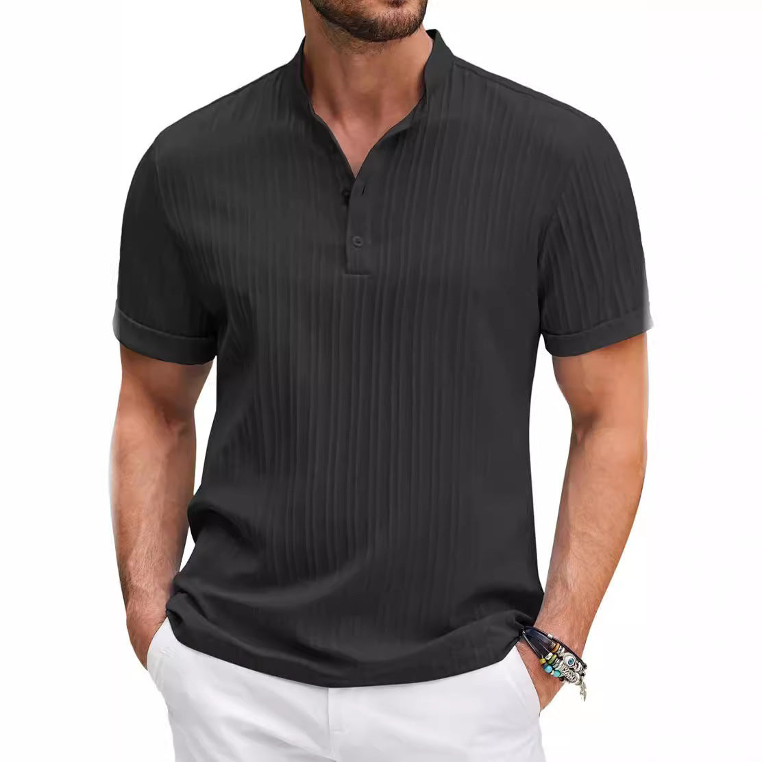 Breathable Comfort Short-Sleeve Polo Shirt