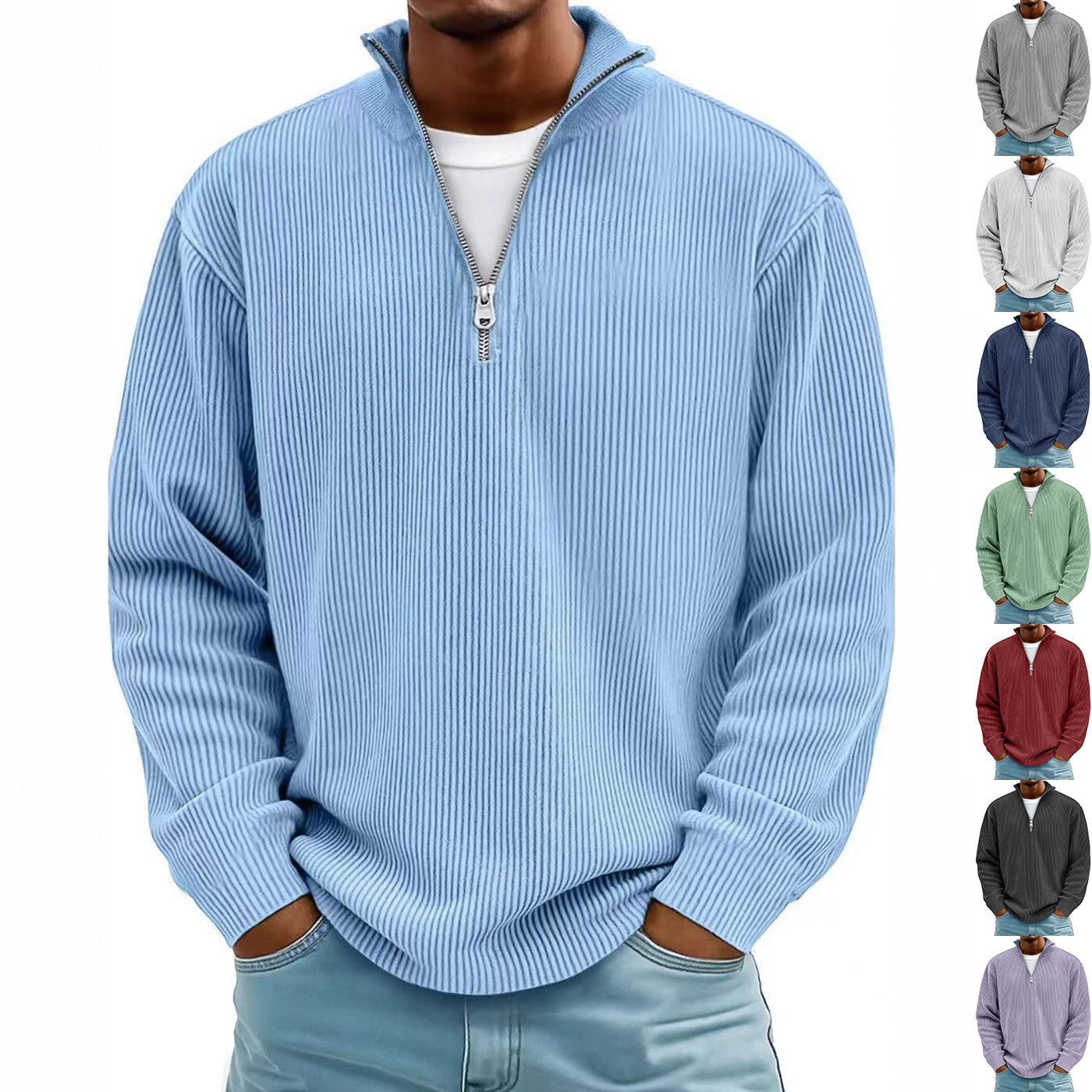 Corduroy Sweatshirt Long Sleeve